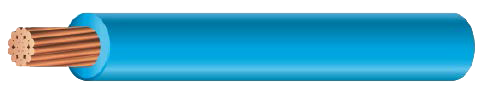Image of a blue THHN cable