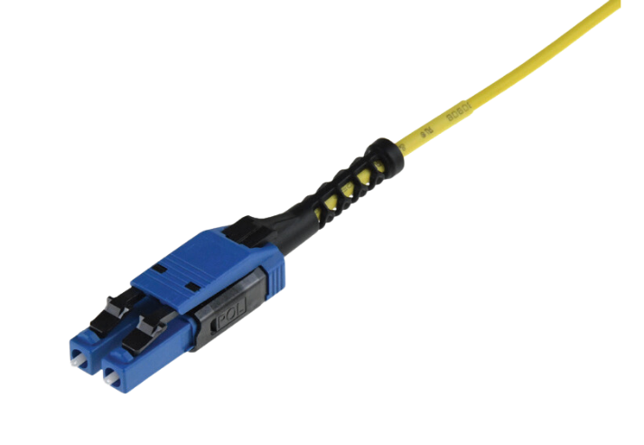 Close up of the Field-Reversible LC Uniboot Connector, click for more information about the product