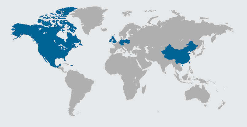 map of the world with IEWC locations highlighted