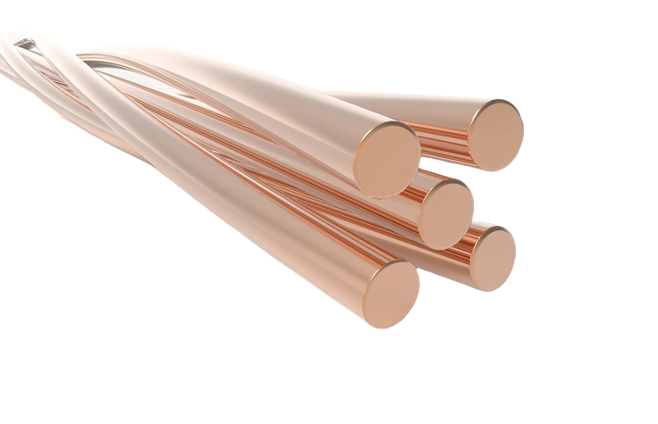 3D rendering of copper wire conductors