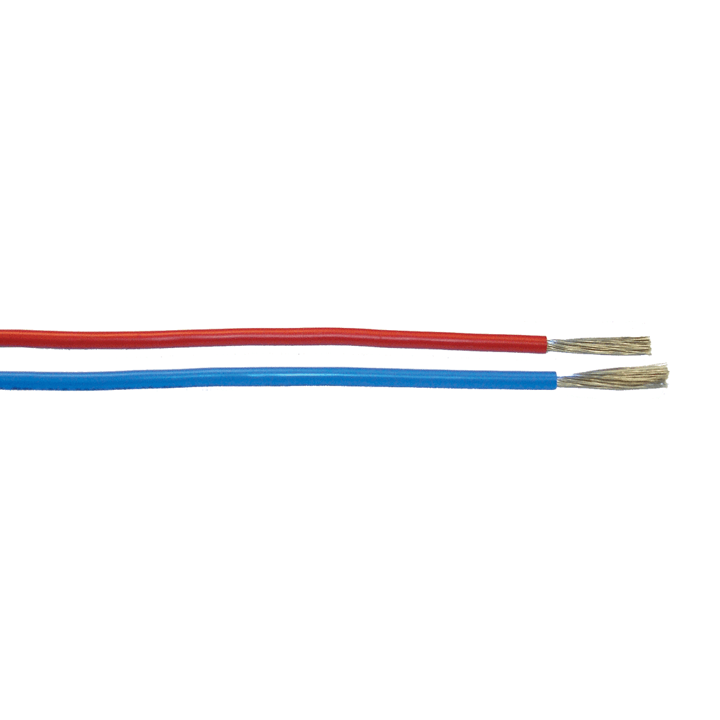thin red wire next to thin blue wire